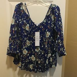NWT boutique spaghetti strap long sleeve top